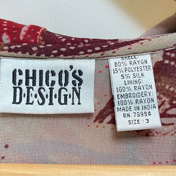 Vintage Patchwork‎ Art-to-Wear Hooded Jacket, Maximalist Chico's Travelers - Picture 14 of 14